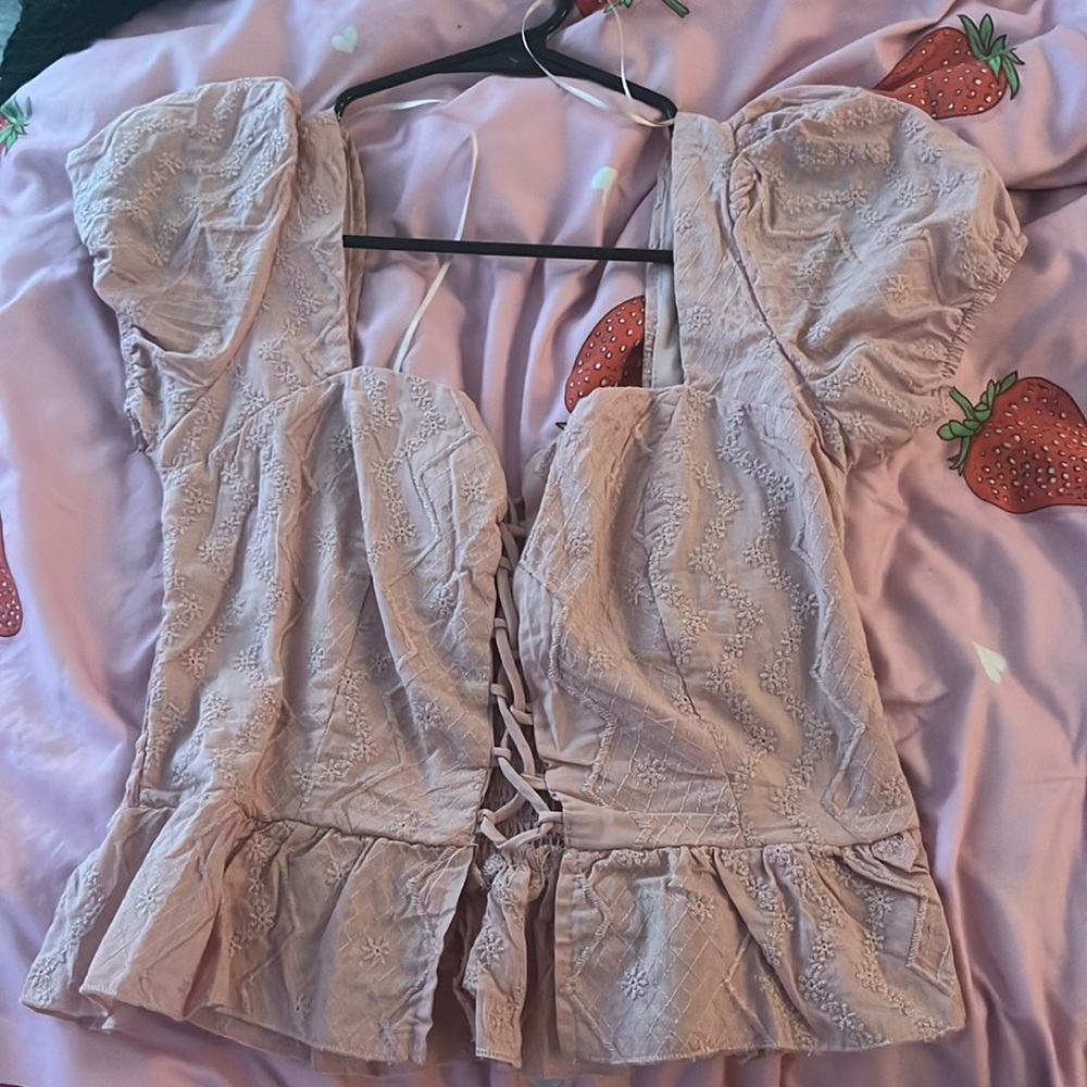 Laced pink shirt, not worn at all